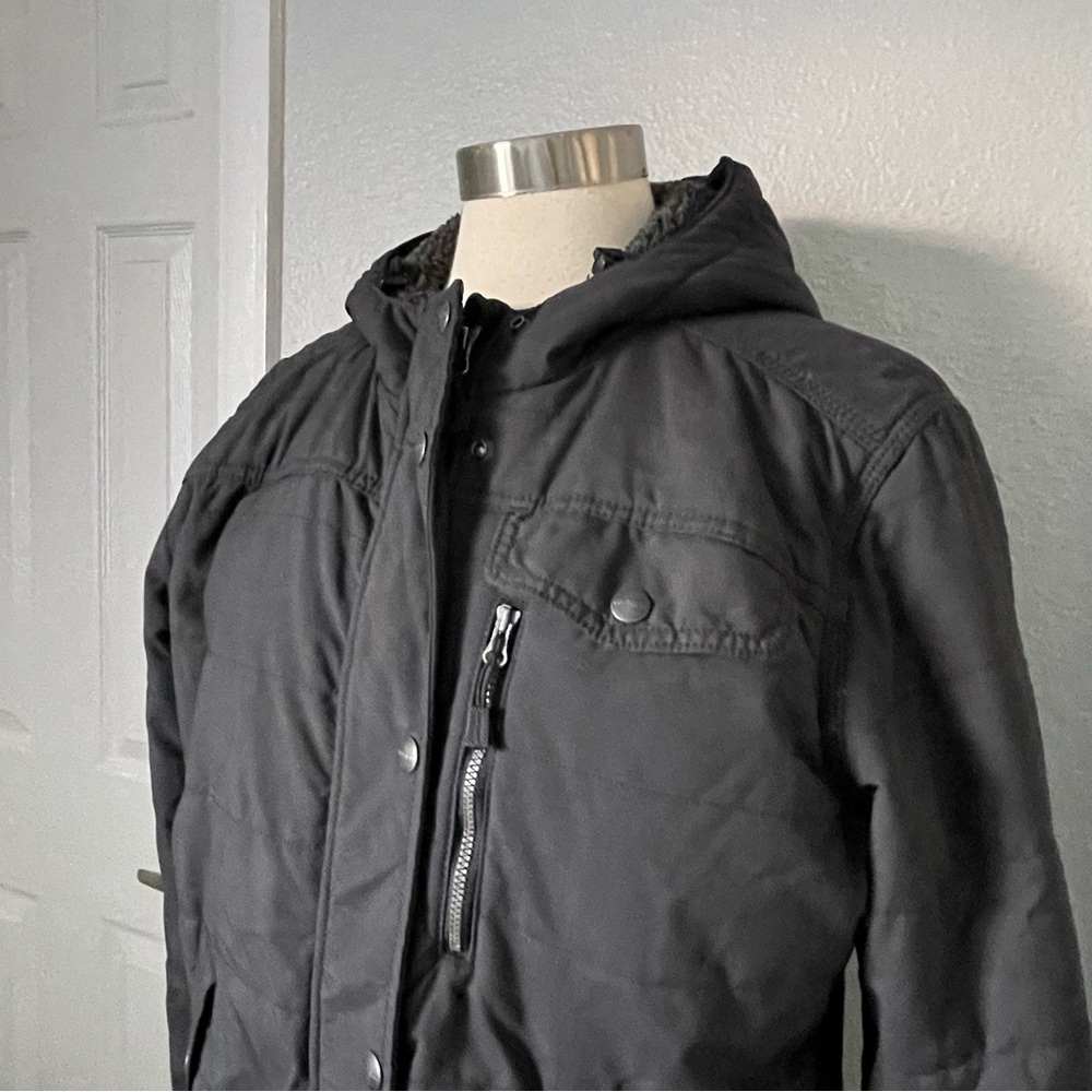 Carhartt Black Hooded Utility Rain Defender Full Zip Winter Snow Jacket Large